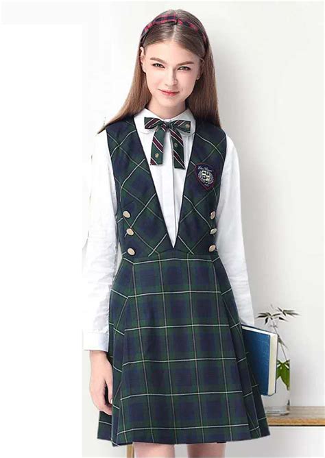 China Hot Sale Girls School Uniform Plaid Dresses China School