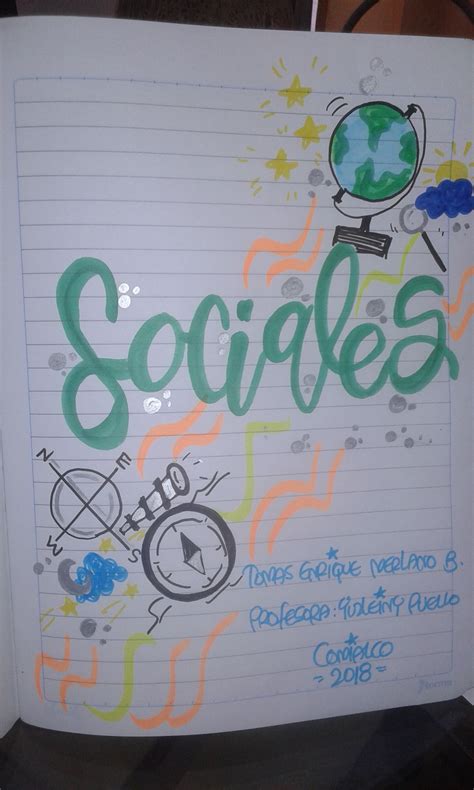 Cuaderno Marcado Portadas De Sociales Dibujos Faciles Caratulas De Images