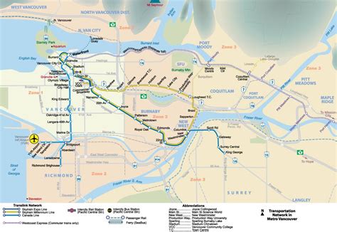 Metro Vancouver Mapa Mapa De Metro Vancouver British Columbia Canadá