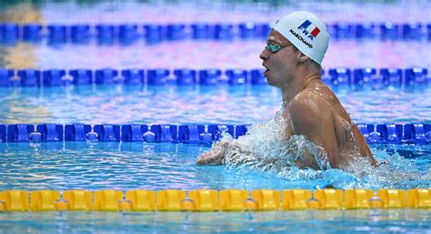 Sports Natation Le Français Léon Marchand Champion Du Monde Sur 400