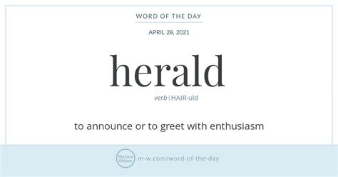 Word Of The Day Herald Merriam Webster