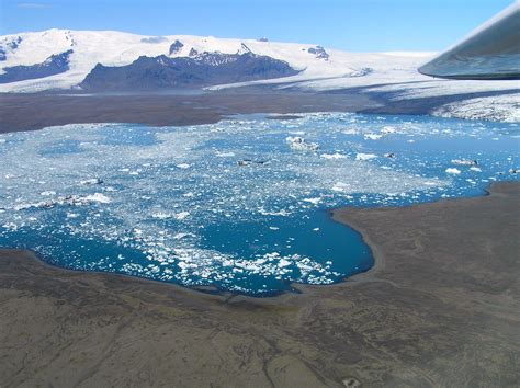 The Glacier Lagoon And Highest Summit Of Iceland From Above