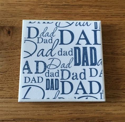Dad Coaster Tile Coaster Fathers Day Present T By Triacrafts
