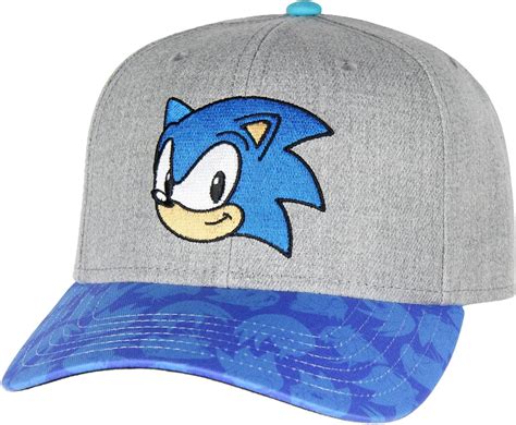 Bioworld Sonic The Hedgehog Embroidered Face Pre Curved