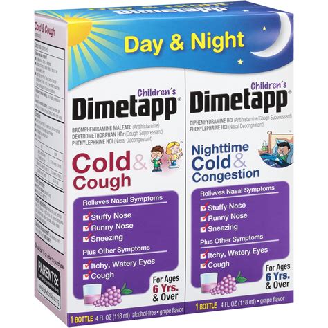 Childrens Dimetapp Cold And Cough And Childrens Dimetapp Nighttime Cold