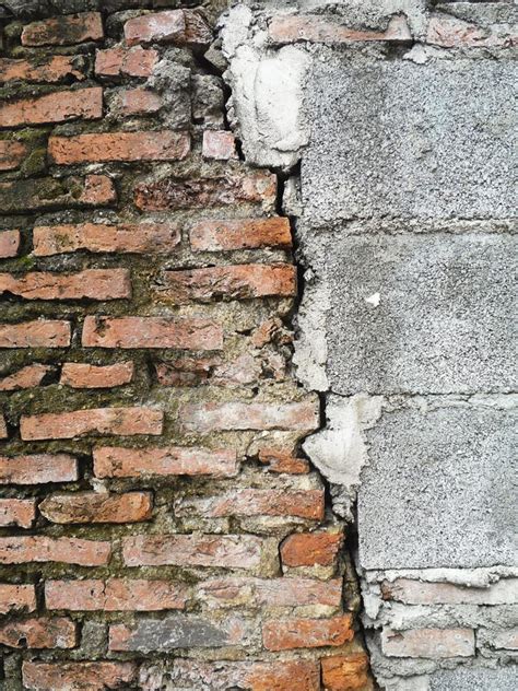 Old Damaged Brick Wall And Plaster Stock Photo Image Of Abstract