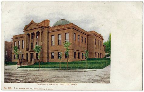 Carnegie Library Duluth Minn Postcard Carnegie Library Flickr