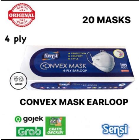 Jual Masker Sensi Convex 4ply Isi 20 Sensi Convex Mask 4 Ply Isi 20