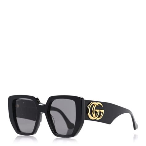 gucci acetate square frame sunglasses gg0956s black 1104417 fashionphile