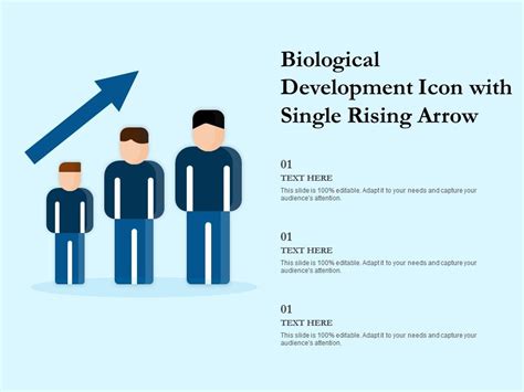 Biological Development Icon With Single Rising Arrow Powerpoint