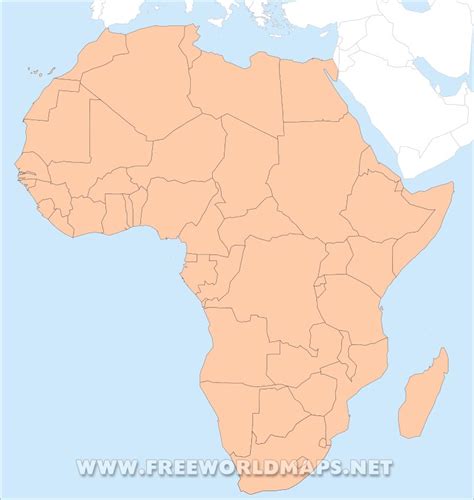 Map Of Africa Without Country Names Africa Printable
