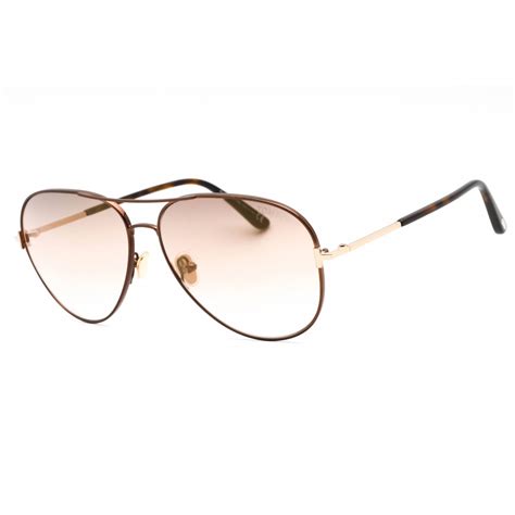 Tom Ford Brown Gradient Pilot Unisex Sunglasses Ft0823 48g 61