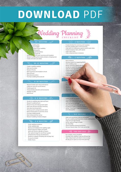 Free Wedding Planning Templates Free Printable Wedding