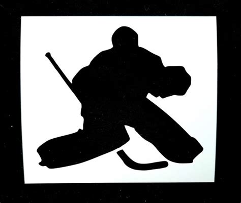 Hockey Goalie Silhouette Stencil Etsy