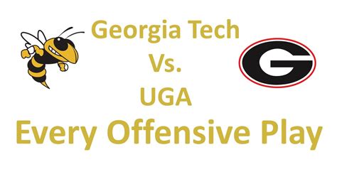 Georgia Tech Vs Uga 2015 Every Offensive Play Youtube