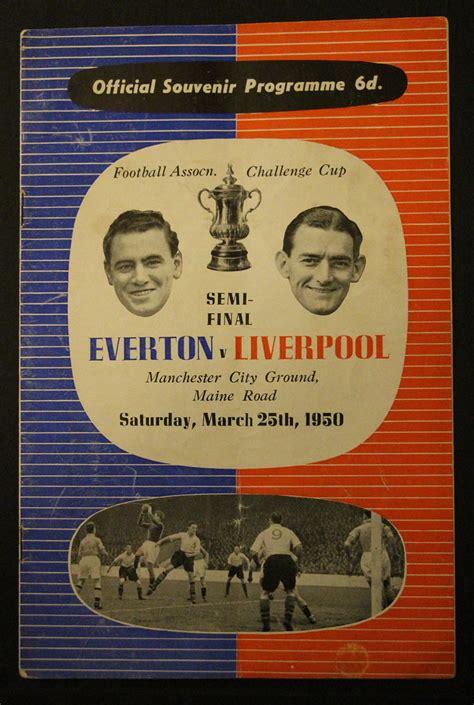 Everton V Liverpool 1950 Fa Cup Semi Final Programme Flickr