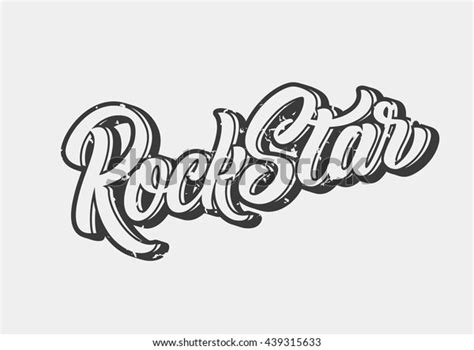 Rock Star Lettering Print Stock Vector Royalty Free 439315633