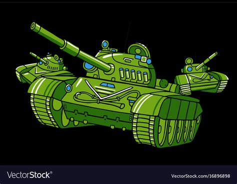 Cartoon Tank Royalty Free Vector Image Vectorstock