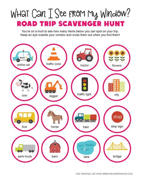 On the contrary, one kills in order to ha. Road Trip Scavenger Hunt: Free Printable Lists for Kids ...