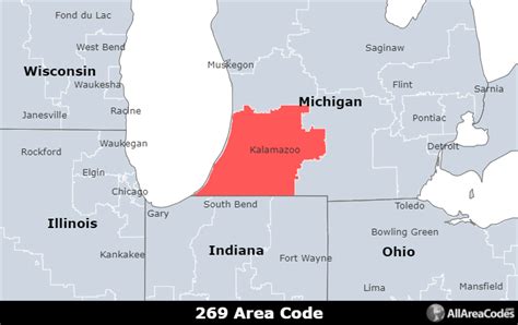 269 Area Code Map Where Is 269 Area Code In Michigan Images And