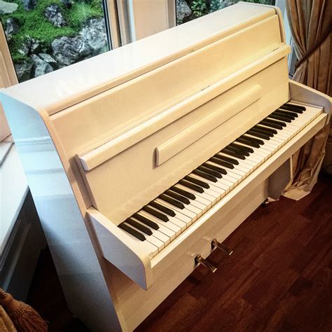 Stunning Small White Gloss Upright Piano Completely Renewed Includes