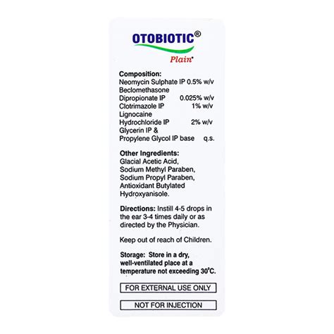 Otobiotic Ear Drops 5ml Buy Medicines Online At Best Price From