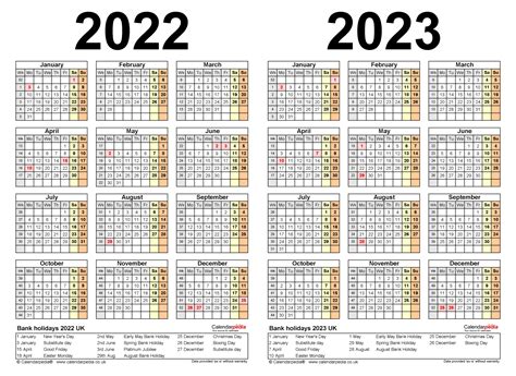 Two Year Calendars For 2022 And 2023 Uk For Pdf Regarding Walmart 2022
