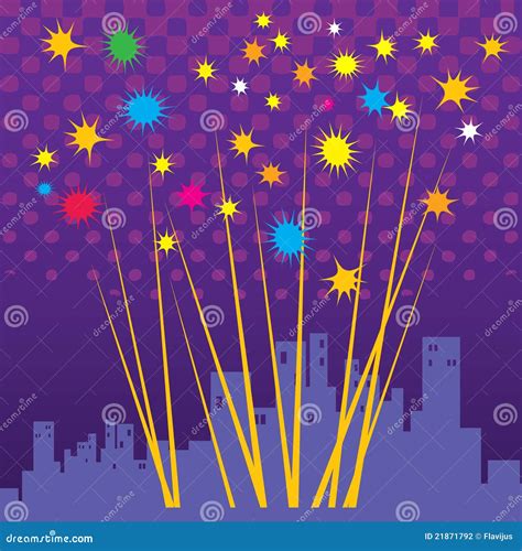 Abstract Fireworks Stock Vector Illustration Of Retro 21871792