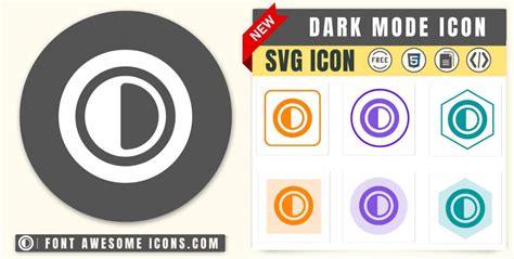 Dark Mode Icon Svg Code — Download Path Html
