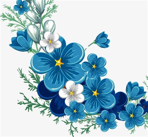 Cartoon Painted Blue Lace, Cartoon Clipart, Cartoon, Hand Painted PNG