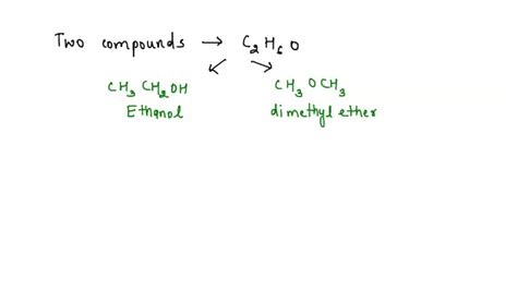 SOLVED There Are Two Different Compounds With The Molecular Formula