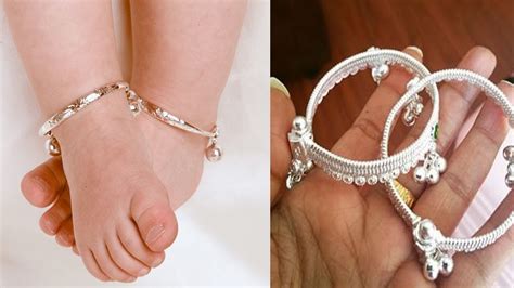 New Silver Baby Anklet Designs Latest Baby Payal Designs Images