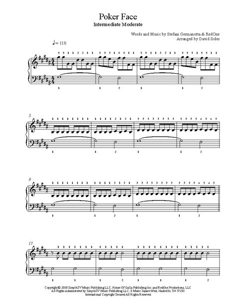 It's just watching and learning how to play a melody using only finger. Poker Face by Lady Gaga Piano Sheet Music | Intermediate Level