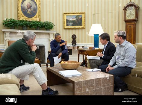 President Barack Obama Meets In The Oval Office With Chief Of Staff