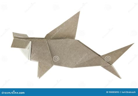 Grey Hammerhead Shark Of Origami Stock Image Image Of Predatory