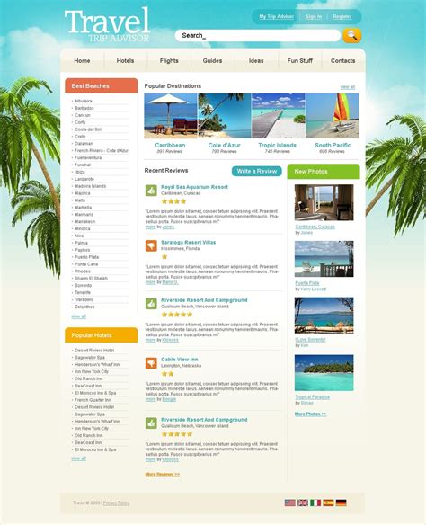 Travel Guide Website Template 24811