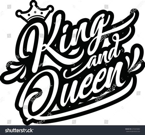 Nu hotel is much more than just downtown brooklyn's best boutique hotel. Hand lettering with word King and Queen. Vector ...