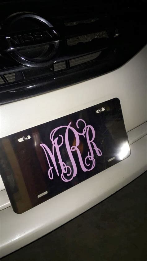 Monogram Front License Plate Personalized License Plates Front