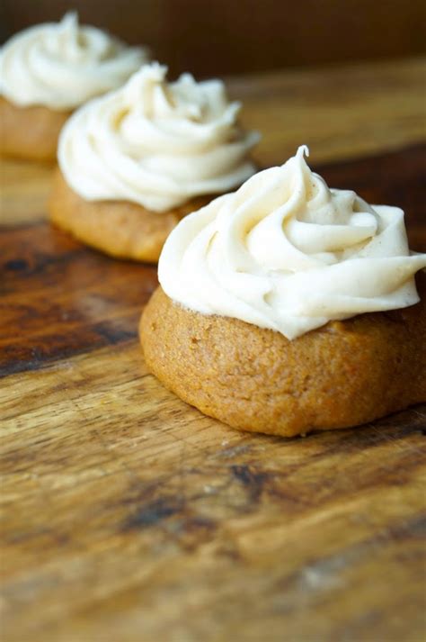 Soft Pumpkin Cookies With Cinnamon Cream Cheese Frosting