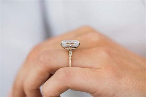 3 Ct Emerald Cut Lab Diamond Ring Emerald Diamond Engagement Etsy