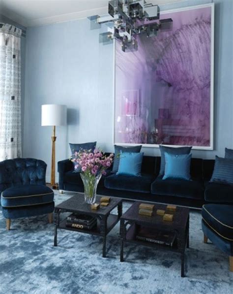 15 Beautiful Blue Rooms Purple Living Room Purple Rooms Living Room