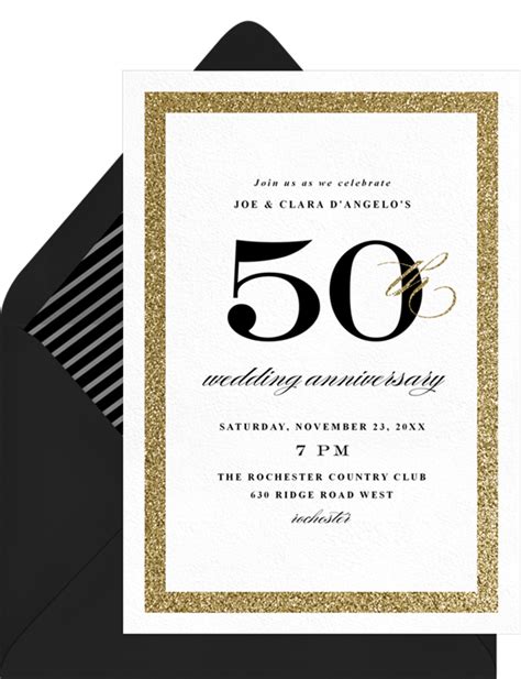 21 Beautiful 50th Anniversary Invitations To Celebrate Your Love