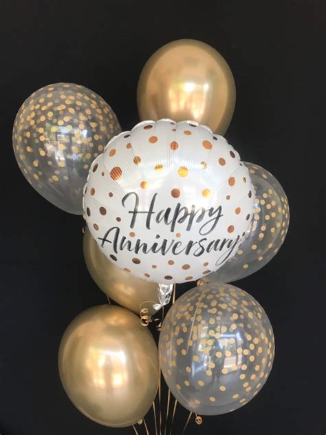 Anniversary Balloons Golden Anniversary Party Decorations Etsy