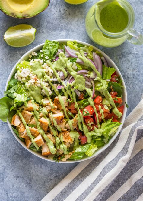 Chopped Chicken Salad With Creamy Avocado Dressing Gimme Delicious