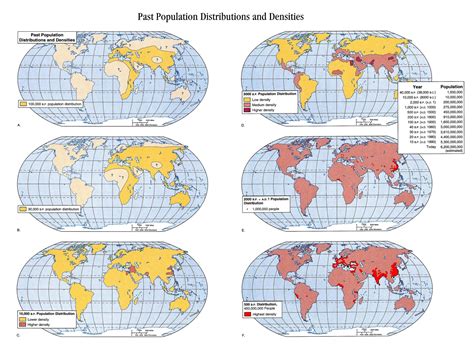 World Population Distributions And Densities 38000 Bc To Present