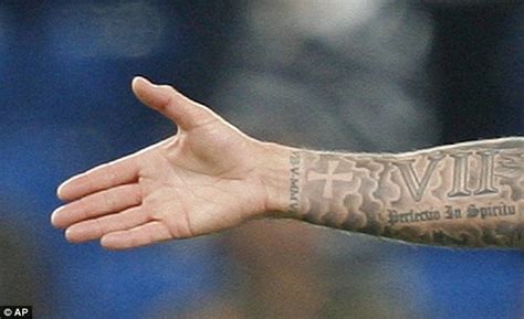 On his left arm underneath the â€˜vihctoriaâ€™ tattoo is an inscription that. David Beckham reveals new eagle wings tattoo on Instagram ...