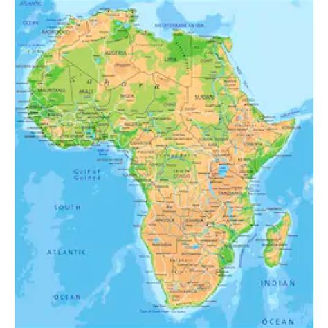 Africa Physical Map