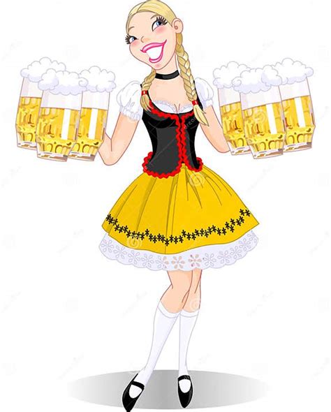 oktoberfest girl stock vector illustration of german 10701389