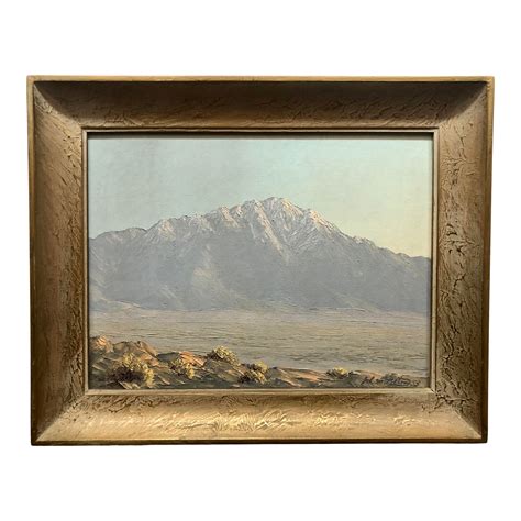 Mid 20th Century Desert Scenic Landscape Oil Painting By John William