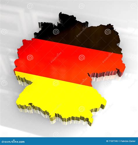 3d Flag Map Of Germany Royalty Free Stock Photo Image 7187745